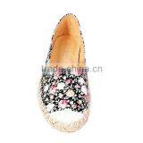 Lady Linen Flat Shoes Spring Flower Canvas Espadrilles Shoes thumbnail-3