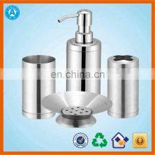 Stainless Steel Bathroom Accessories Liquid Bottle, Toothbrush Holder,rinse Cup and Soap Container thumbnail-2