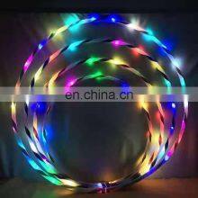 New Version Upgrade Led LED Hula Ring Hoop Hu la Hoola Hoop Hulahoop Fitness Hoop Foot Gymnastics thumbnail-4