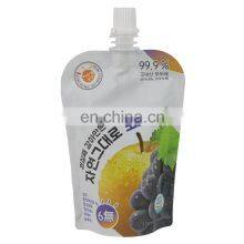 Custom Print Shaped Juice Spout Pouch Drinks Stand up Plastic Packaging Bag Aluminum Foil Doypack With Top thumbnail-2