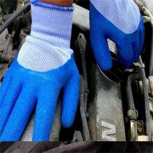 10Gauge 21S Cotton Liner Latex Crinkle 3/4 Coated Work Gloves thumbnail-4