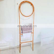 Hot Natural Rattan Blanket Towel Ladder / Quilt Ladder Rack Decorative Quilt Display Ladder 4 Tier Multifunction thumbnail-2