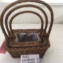 Handmade Cane Willow Wicker Wicker Basket Rectangular Shape