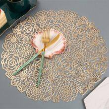 Round Hollow Western Table Place Mat With PVC Retro Waterproof Non-Slip Material thumbnail-3