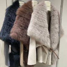 Casaco de pele de raposa novo de inverno, casaco de lã dupla face feminino, casaco de pele para jovens thumbnail-2