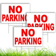 Custom 4mm Corrugated Plastic No Parking Signs – Weatherproof Outdoor Warning Boards thumbnail-3