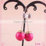 Promotional Fashion New Teardrop Beads Pendant Womens Hoop Earrings thumbnail-1