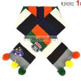 Wholesale Fashion Boys Girls Children Autumn Winter Knitted Scarf With Colorful Balls thumbnail-2