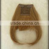 2013 new design fashionable cheap price clip-in brown fringe bang