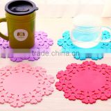 wholesale wedding kit bulk light tea cup drink coaster/silicone rubber anti-slip beer mat/custom soft pvc coasters
