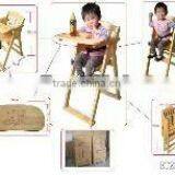 solid wood baby dinning chair