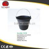 Recycled Rubber Pail With Lip,black Construction Bucket thumbnail-2