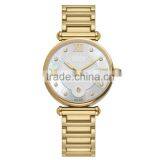 PVD Gold Ladies Stainless Steel Case Steel Back Watch Japan Quartz Movement Sapphire Glass With Gold Stainless Steel Band thumbnail-2