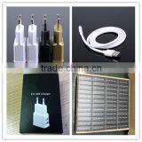 OEM Black White Gold Logo Printing Paper Box With Micro Cable 5v 1.5a eu Lcd Usb Universal Charger thumbnail-1