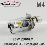 New Arrival M4 Built-in Coolling Fan 20W H4 Motorcycle Headlight LED Bulb