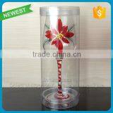 Flower Pattern Show Box Goblet Glass Wine Cup Goblet Glasses Gift Decoration Red Wine Glass thumbnail-1
