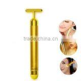 as Seen on tv 2015 T-shape Face Beauty Facial Massager 24k Gold Bars thumbnail-2