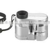 60x Led Pocket Microscope With UV Lamp/microscope/microscope With Led