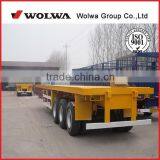 High Quality Flatbed Semi Trailer for Carrying One 40inch Cargo Container thumbnail-1