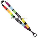 1" Recycled Dye Sublimated Waffle Weave Lanyard thumbnail-1