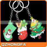 High Quality Christmas 3d Logo Soft Pvc Keychain for Promotion Gift thumbnail-1