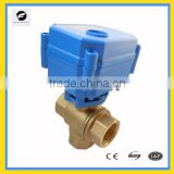 3-way 8mm 15mm 20mm female and male thread electric ball valve for water treatment
