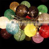 Led Christmas Holiday Party Wedding Decoration Cotton Colorful Ball Bettery Solar Fairy String Cotton Ball Light thumbnail-2