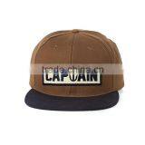 Customize High Quality 100% Cotton 6 Panels Applique Snapback Hat thumbnail-2