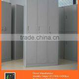 KFY-WR-02 Light Gray 3-Wide Metal Armoire thumbnail-1