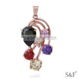 q888139 Good Quality Wholesale Colored Zircon Africa Shaped Pendant