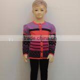 2016 Hot Sale Spring &autumn Open Front Stripe 100%Contton Children Sweater