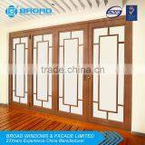 Australia standard aluminium folding doors double glazed built-in decoration bar China supplier Broad