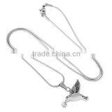SRP8283 Natural Pet Memorial Cremation Jewelry Peace Dove Stainless Steel Cremation Urn Pendant thumbnail-3