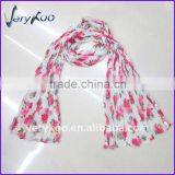 Fashion Flora Printed Voile Scarf (FCH-11318) thumbnail-1