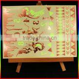 Fluorescent Temporary Tattoo Custom Metallic Tattoo Gold Flash Tattoo thumbnail-2