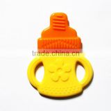 100% food grade soft health rattle silicone baby teether toys for biting
