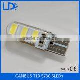 5730smd 6leds T10 Width Lights New Design Canbus T10 Led Bulbs