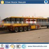 Heavy Duty 4 Axle 3 Axle 20ft 40ft Container Flatbed Semi Trailers for Sale thumbnail-2