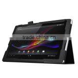 Quality Lychee Texure PU Leather Case With Flip Stand For SONY XPERIA Z4 TABLET FOR XPERIA TABLET Z4 FOLD LEATHER CASE POUCH