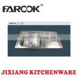 JZ-353 Deep Single Bowl With Waste Bin Stainless Steel Kitchen Sink thumbnail-1