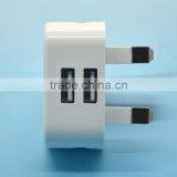 Dual Port USB 2.1Amp UK Mains Charger USB AC Power Multi Adapter Travel Wall Charger US EU UK AU Plug 10W 5V 2A For Ipad Iphone thumbnail-1