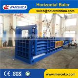Horizontal hydraulic cardboard baler machine