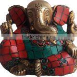 Brass Thai Golden finish Ganesha