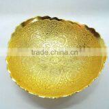 Indian Wedding Return Gift Item Very Pretty Gold Plated Brass Bowl thumbnail-2