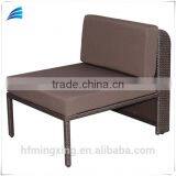 6-piece Outdoor Patio Resin Wicker Half-moon Shape Sectional Sofa Furniture Set thumbnail-4