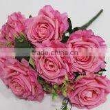 Hot Sale 9 Heads Artificial Silk Flowers,fake Rose Flowers thumbnail-4