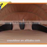 Outdoor High Quality Rattan Wicker Round Daybed With Canopy thumbnail-3
