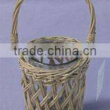 Mini Woven Wicker Candle Holders With Handle thumbnail-1