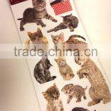 Vivid Animal Embossed Paper Sticker, Paper Sticker With Cat Pattern for Decoration thumbnail-2