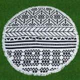 White&Black Printing Circle Beach Towel/Round Beach Towel thumbnail-3